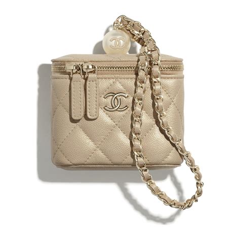 chanel vanity yellow|chanel small vanity with chain.